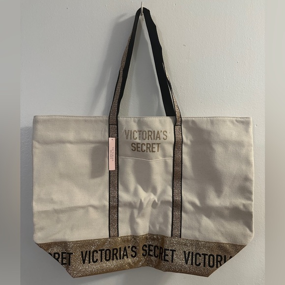 NWT VICTORIAS SECRET TOTE Canvas Bag - Picture 3 of 11